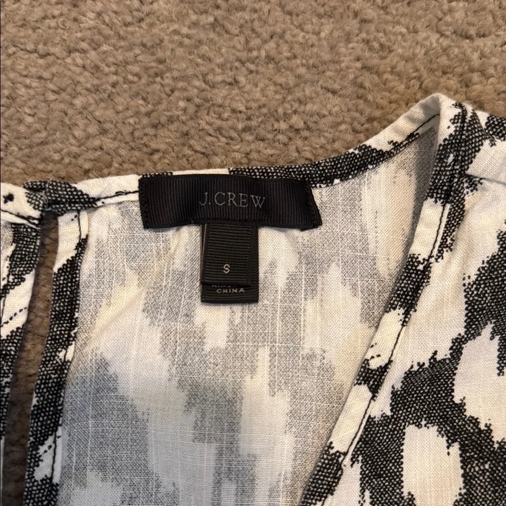 J. Crew Black and White Patterned Romper
